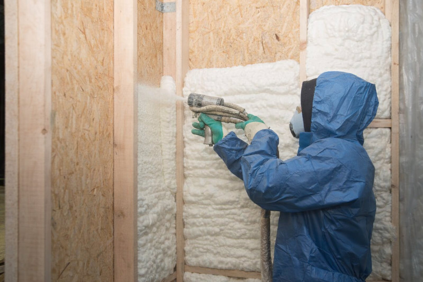 Spray foam insulation
